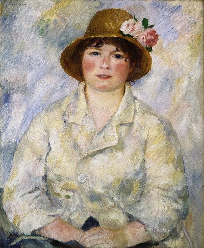 雷诺阿 高清画稿 第三弹的油画作品-Pierre-Auguste Renoir, French, 1841-1919 -- Portrait of Madame Renoir
