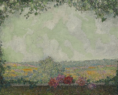 亨瑞·塞蒂纳的油画作品-亨瑞.塞蒂纳 -VUE DE LA TERRASSE