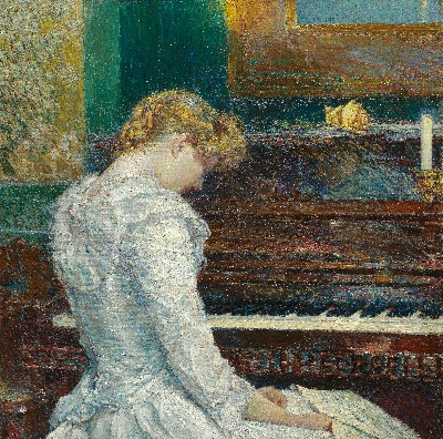 柴尔德·哈桑姆Childe Hassam 绘画作品的油画作品-柴尔德009 #MH081