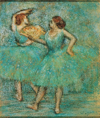 埃德加·德加高清作品的油画作品-Edgar Degas - Du Dancistoj, 1905