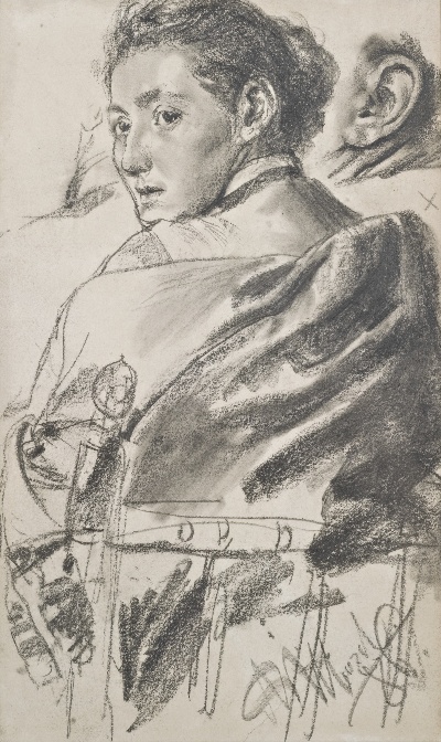 门采尔油画作品的油画作品-Adolph_Menzel_NC017
