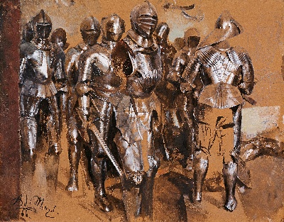 门采尔油画作品的油画作品-Adolph_Menzel_NC010