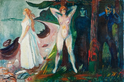 蒙克油画的油画作品-Woman, 1925