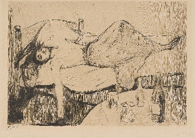 蒙克版画的油画作品-The Day After, 1894 v2