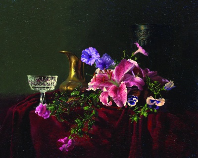 古典花卉 (9)的油画作品-144#MH007-150