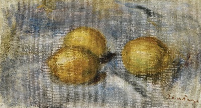 印象派图集1的油画作品-Pierre-Auguste Renoir-NATURE MORTE AUX CITRONS