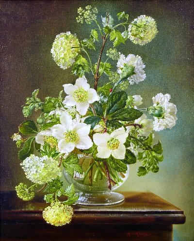 古典花卉油画高清图集50幅的油画作品-6008Classical flower (31)