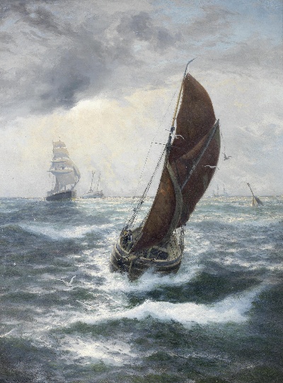 19世纪航海主题高清图集1的油画作品-3007航海9  (18)