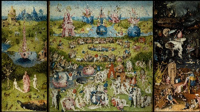西班牙普拉多美术馆宏观巨作大图的油画作品-Bosch, Hieronymus - The Garden of Earthly Delights