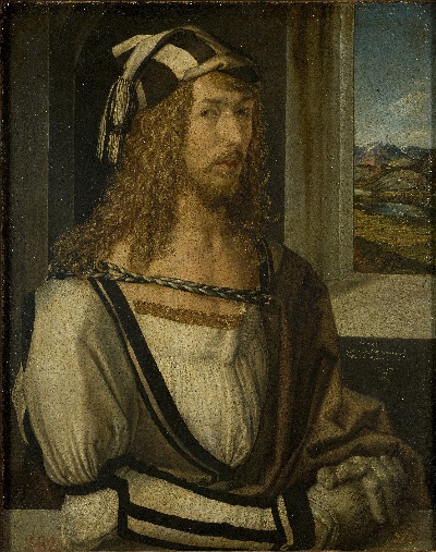 西班牙普拉多美术馆宏观巨作大图的油画作品-Durer, Albrecht - Self-portrait