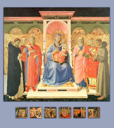 安吉利科作品的油画作品-Angelico,_pala_di_annalena_con_predella