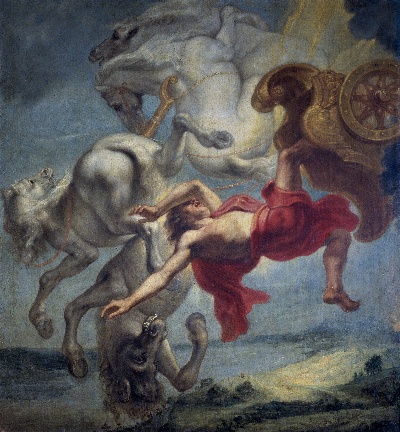 扬·凡·艾克作品的油画作品-Eyck, Jan Carel van - La caida de Faeton, 17 Century