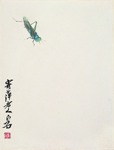 历代国画.源文件.昆虫册页7的国画作品-蝗