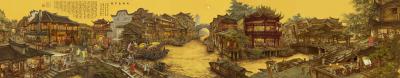 国画.近现代的国画作品-张孝友 南乡旧梦 全本84x432 拷贝