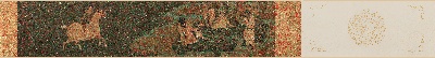 国画印刷版.五代.五代 佚名 神骏图的国画作品-五代 佚名 神骏图卷(全卷)绢本28X143