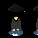 卡通毕业人物免抠.PSD分层 学士服
