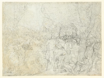 美国纽约大都会美术馆素描藏画.-12MDg083=美国纽约大都会美术馆素描 9的作品-雅克·路易斯·大卫——塞莫皮莱的列奥尼达斯
