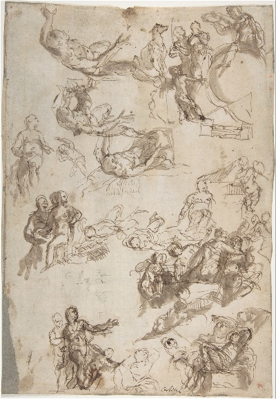 美国纽约大都会美术馆素描藏画.-2MDg083=美国纽约大都会美术馆素描 10的作品-保罗·维罗内塞——爱情寓言研究