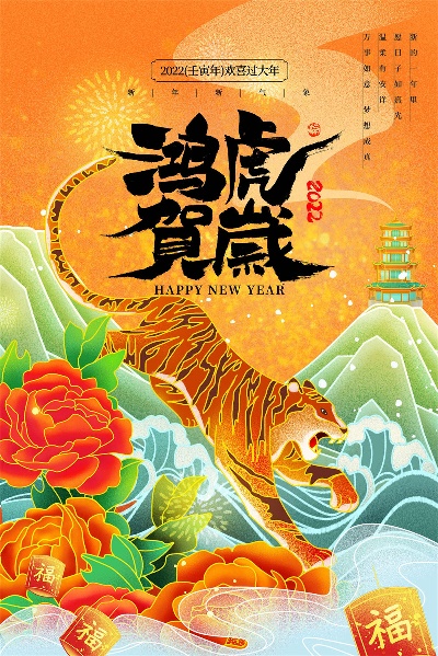 虎年国潮海报的PSD模板- 39