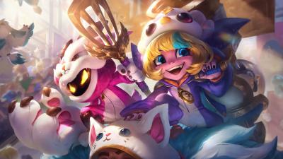 英雄联盟.月01日更新10.7版本-创世魔神-星之守护者-费德提克重做愚人节的作品-崔丝塔娜–我，羽饰骑士