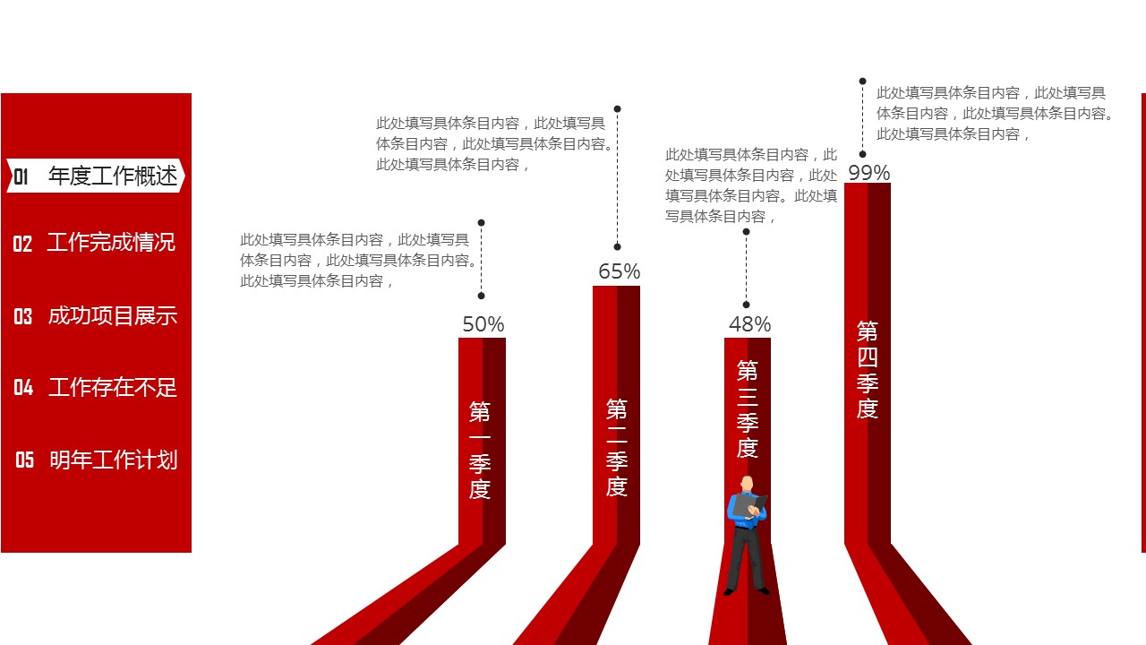 商务.工作总结4工作汇报 年终总结——6的PPT模板-6/44