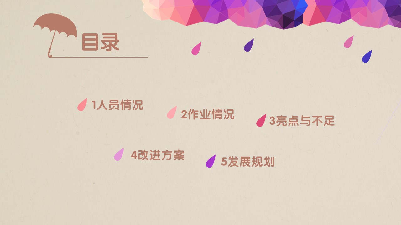商务.静态卡通ppt卡通紫色雨伞总结汇报ppt模板——图文的PPT模板-2/16