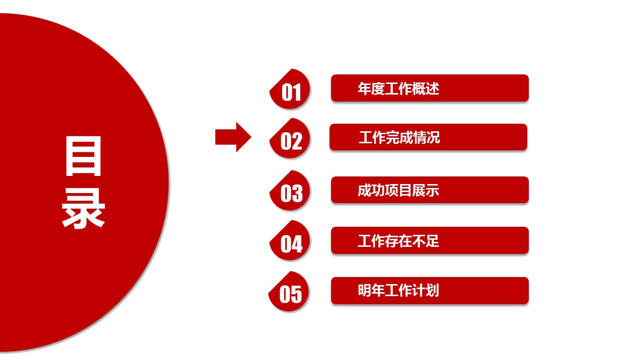 商务.年终日常工作总结ok红色精品年终总结——图文的PPT模板-9/41