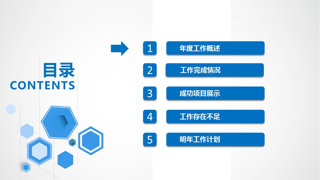 商务工作汇报ok蓝白简洁精品工作报告22-动态——图文的PPT模板-3/41