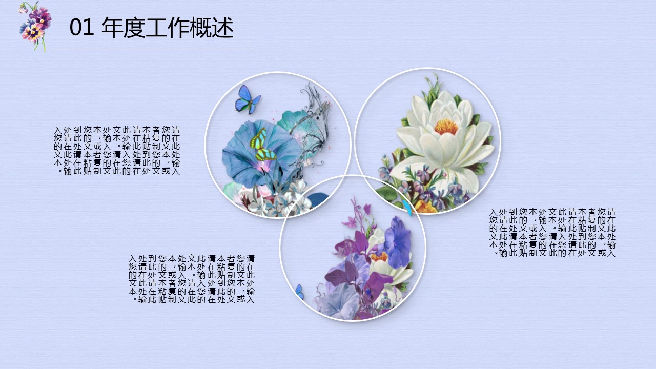 商务.文艺清新唯美文艺述职汇报培训讲课美容通用——图文的PPT模板-5/47