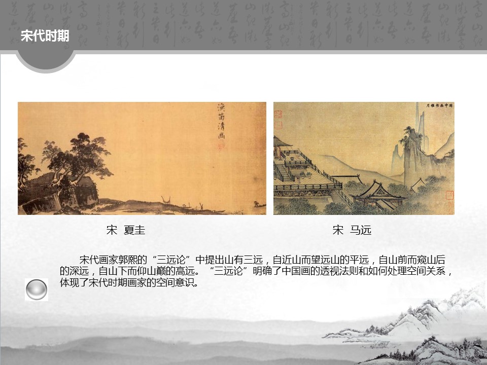 详情描述用 中国风更新版模板.023 中国画中的构图之美的PPT模板-9/23