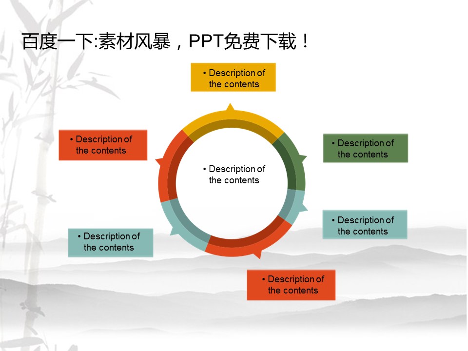 详情描述用 中国风更新版模板.040 水墨中国风古典画轴动态PPT模板的PPT模板-5/40