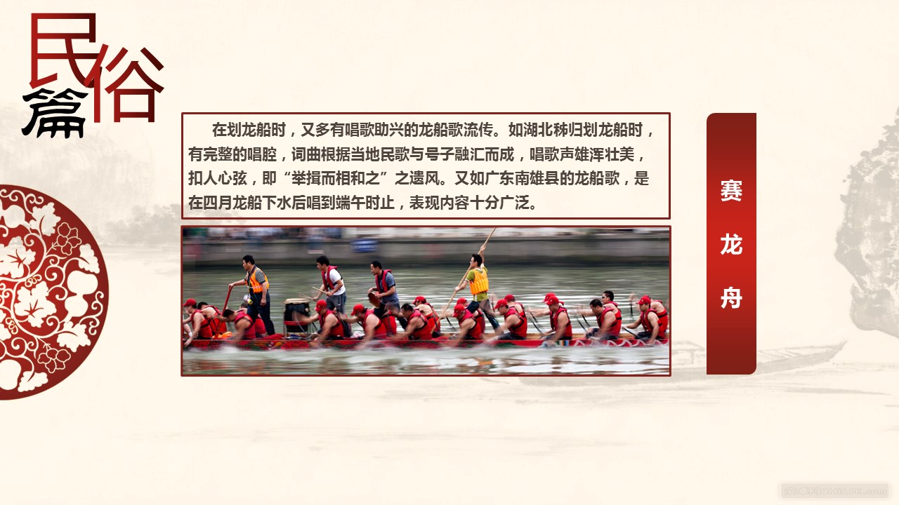 详情描述用 中国风更新版模板.055 端午节简介模板的PPT模板-5/12