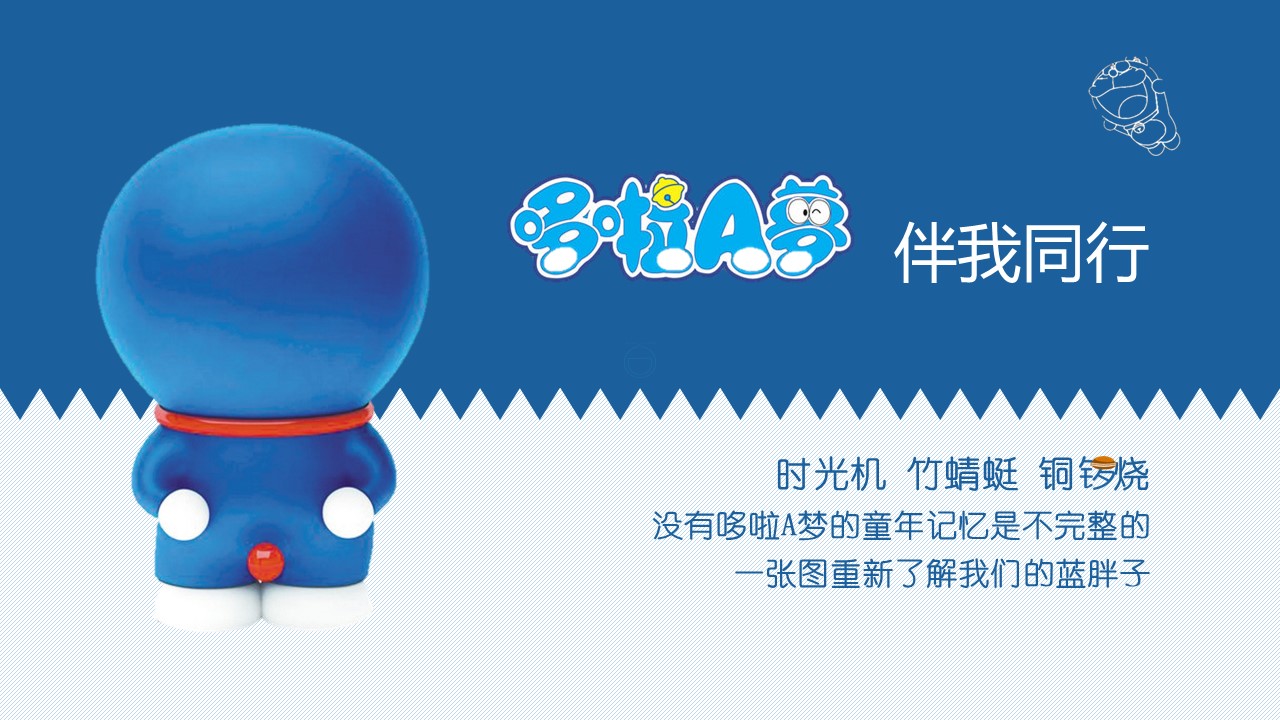 卡通儿童.静态.26.了解哆啦A梦ppt模板的PPT模板-1/15