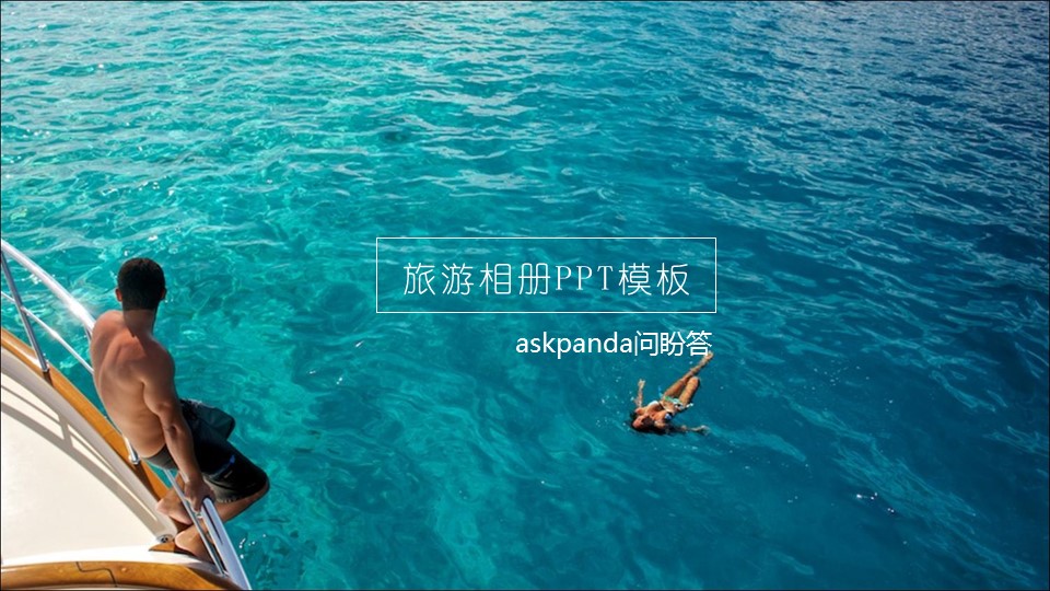 图文旅游相册PPT模板的PPT模板-1/25