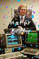 程序员的gif-happy birthday 80s GIF by Justin