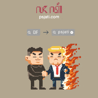 金正恩的gif-pink floyd trump GIF by psjati