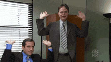 开心GIF的gif-Happy The Office GIF
