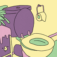 哈喽的gif-toilet hello GIF by Sherchle