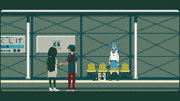 モトクロス斉藤的gif的gif-駅にて