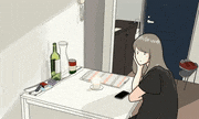しおひがり的gif的gif-「返信待ち」