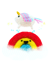 Mochimochi Land的gif的gif-Unicorn Hop