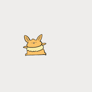 STUDY優作的gif的gif-カニ歩きするイーブイ