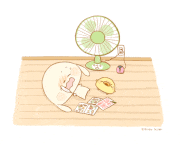 たじまちえこ的gif的gif-「あつい」