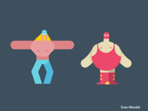 Eran Mendel的gif的gif-Dancing wrestlers