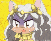 TVアニメ「叛逆性ミリオンアーサー」公式的gif的gif-【ステッカー】ミーは！？