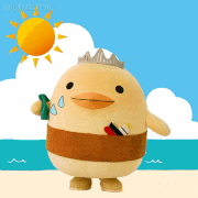 いまばりバリィさん的gif的gif-暑いがね