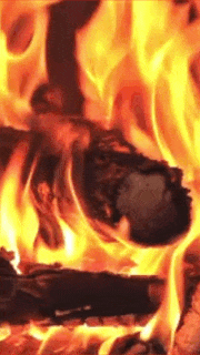 たき火的gif的gif-轟々と燃えるたき火