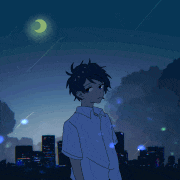 toubou.的gif的gif-夜浮遊
