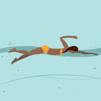 每日GIF(2020-08-01)的gif-Summer Swimming GIF by Holly Pereira