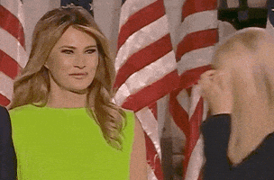 每日GIF(2020-08-31)的gif-Staring Melania Trump GIF by GIPHY News